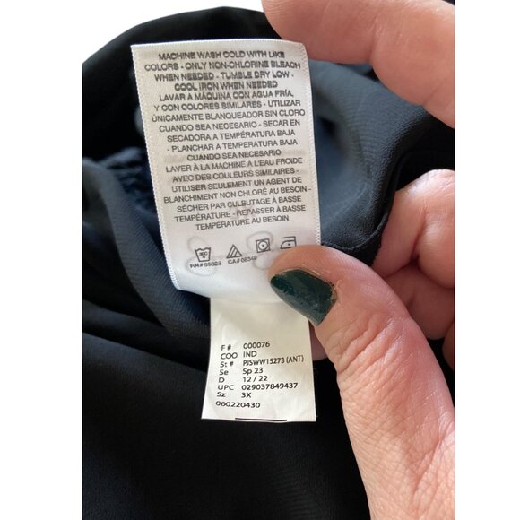 Jessica Simpson Chiffon Maxi Dress Black Size 3X Minimalist Party Holiday Boho - Picture 6 of 16